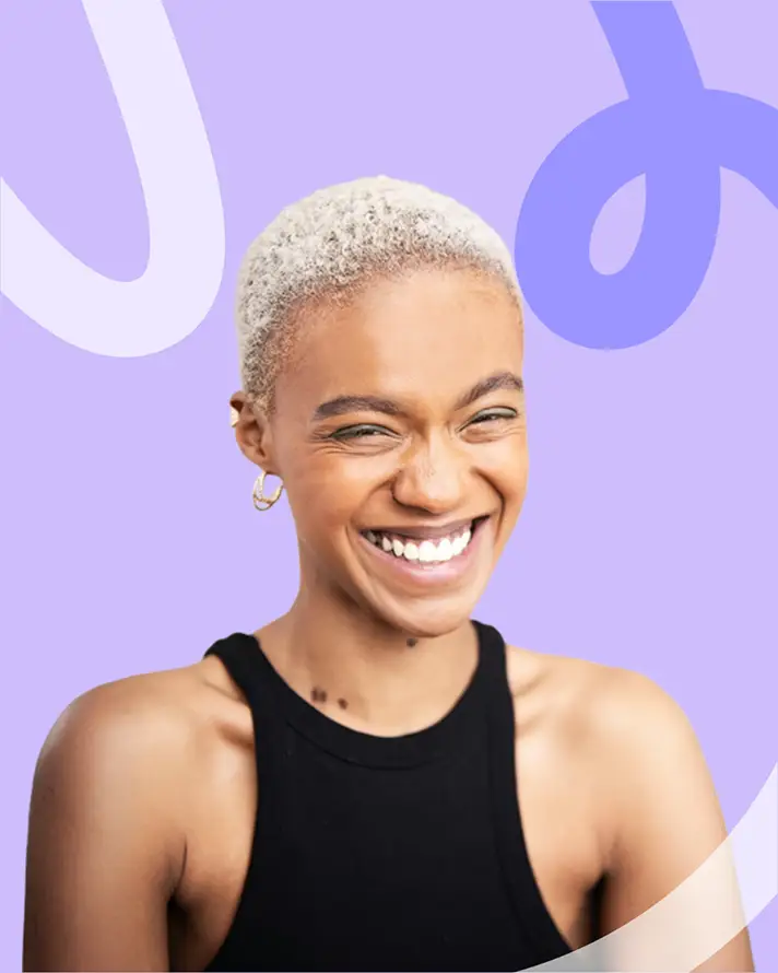 Smiling candidate representing human potential